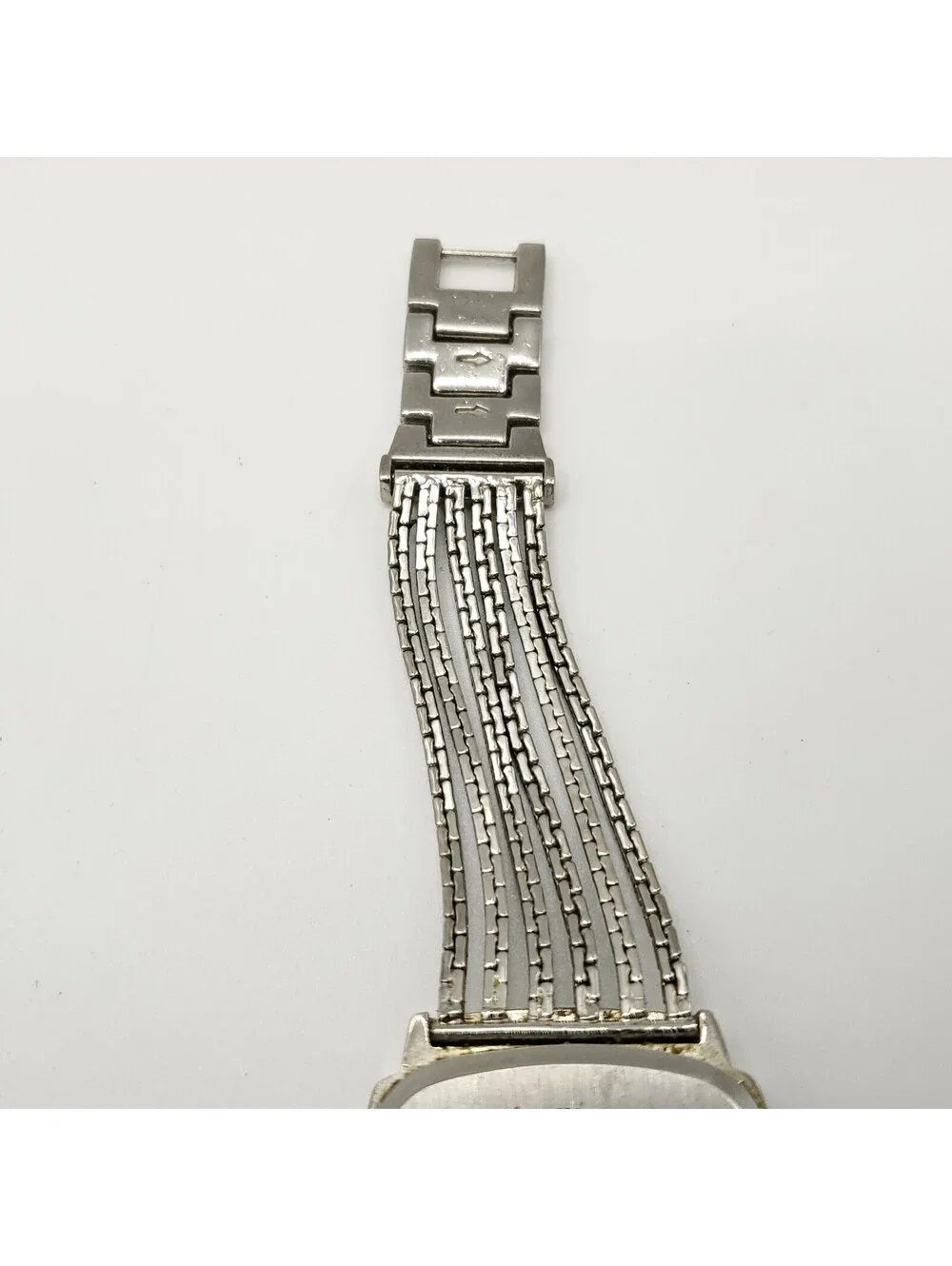 Jaclyn Smith Rectangle Quartz MOP Womens Watch 28mm Silver Tone New Battery
